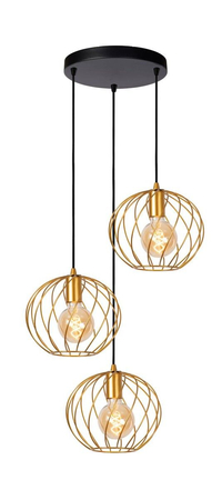 Lampa wisząca Lucide DANZA 21428/13/02 czarny/złoty