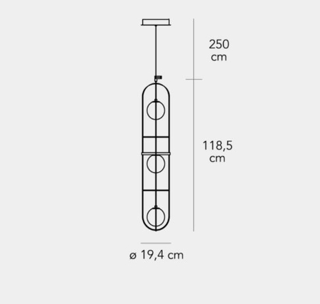 Lampa wisząca LED Fontana Arte F440590550NBLE Setareh