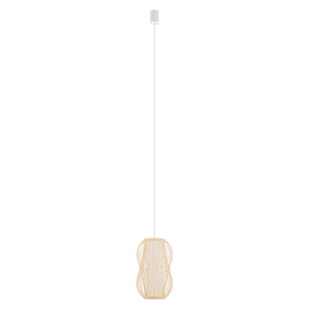Lampa wisząca Nowodvorski PUKET S 11160 Naturalne drewno Biały