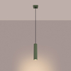 Sollux Lighting Lampa wisząca KARBON 1 zielony oliwkowy SL.1611