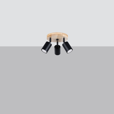 Sollux Lighting Plafon VERDO 3P czarny SL.1292