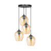 Lampa wisząca ISTAR 4 BL PREMIUM MIODOWY Emibig 681/4PREM czarny/złoty