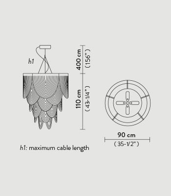 Lampa wisząca Slamp CERSOVSFUM01T00000EU Ceremony Large Fume