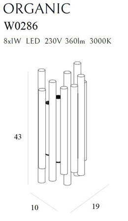 Kinkiet Maxlight W0286 czarny/chrom