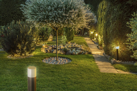 Lampa zewnętrzna NILS 800 BK słupek Azzardo AZ4481 czarny