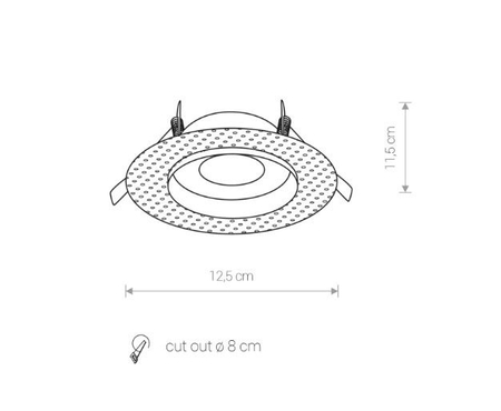 Oprawa podtynkowa Nowodvorski 8372 Echo [Ø80 mm otwór montażowy]