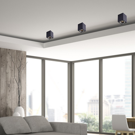 Eko-Light Bima Ring Square Black 1xGU10 ML7685 CZARNY