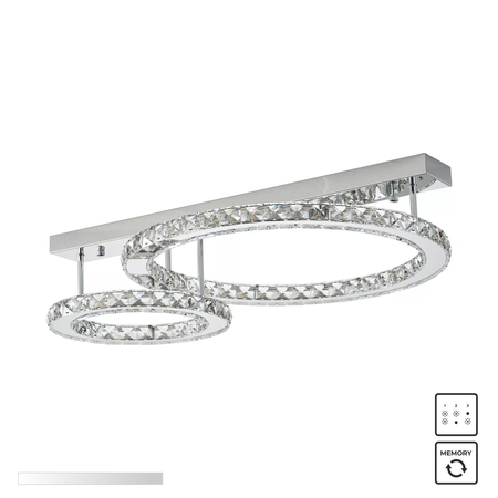 Lampa sufitowa Zuma Line MX3713-2-3CT GIRONA LAMPA SUFITOWA CHROM/CHROME