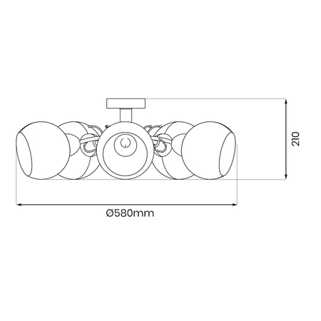 Milagro Lampa sufitowa OSLO 5xE27 ML1274 CHROM