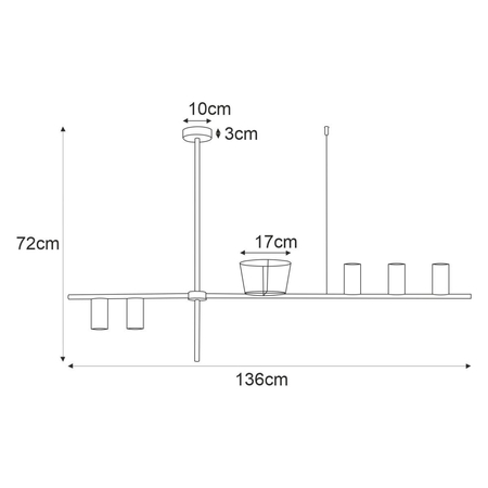 Lampa sufitowa ROCCO Kaja K-4756 czarny