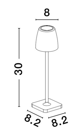 Lampa zewnętrzna Luces Exclusivas AGUITA - rdzawobrazowy mat, przenośna LE73549