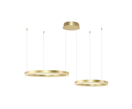 Lampa wisząca HALO PENDANT 80+60 CCT GO + REMOTE CONTROL Azzardo AZ4979 złoty