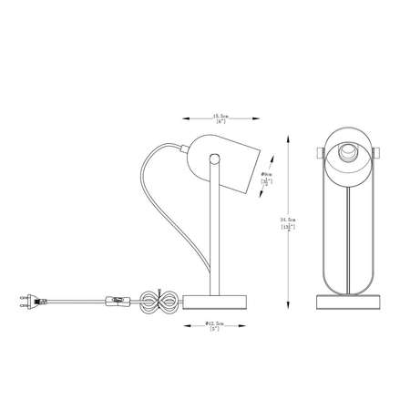 Lampa stołowa  Zuma Line A2057 czarny/złoty