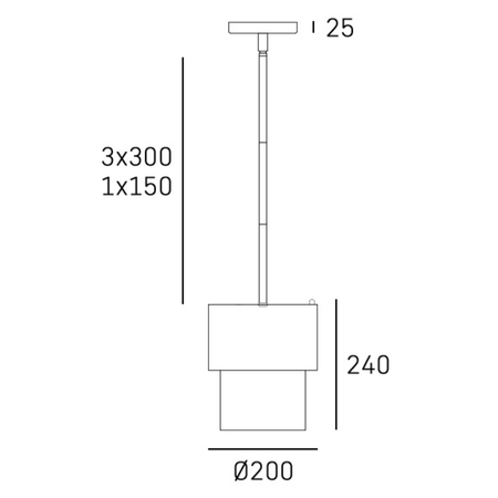 Cosmo Light Lampa wisząca COBURG P01777BR