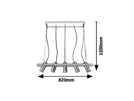 Lampa wisząca Rabalux Raven 6430 złoty