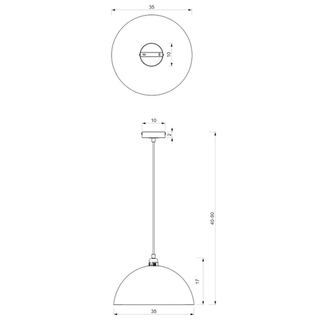 Milagro Lampa wisząca Beta Czarny/Biały 1xE27 35cm MLP8954 CZARNY / BIAŁY