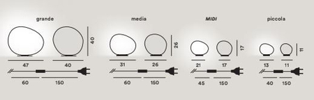 Lampa stołowa Foscarini 1680012R1N10 Gregg piccola tavolo