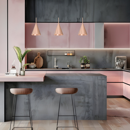 Milagro Lampa wisząca CAPITAL ROSE GOLD Ø17cm 1xGX53 MLP0966 MIEDZIANY + CZARNY