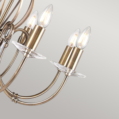 Żyrandol Elstead Lighting Aegean mosiądz AG8-AGED-BRASS