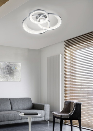 Lampa sufitowa Trio 673810306 srebrny