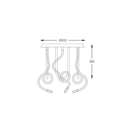 Lampa sufitowa Zuma Line 2023573-BK BALBO LAMPA SUFITOWA CZARNA/BLACK