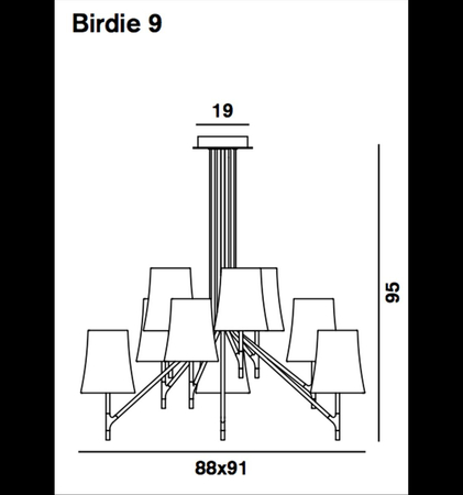 Lampa sufitowa Foscarini 2210089-25 Birdie 9