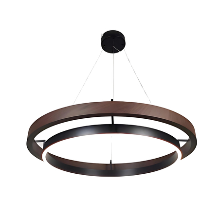Lampa wisząca Abigali Plato 38W ring nowoczesna brązowy/czarny