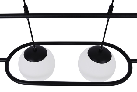 Lampa wisząca FINESTRA Kaja K-4960 biały/czarny