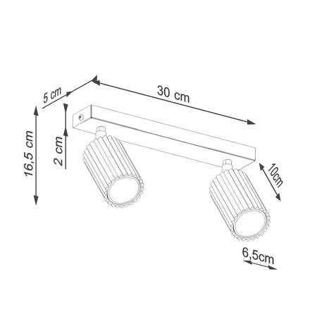 Sollux Lighting Plafon KARBON 2 beżowy SL.1599