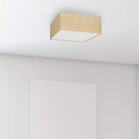 Milagro Lampa sufitowa Marshall 3xE27 Biały/Rattan MLP7485 BIEL / RATTAN