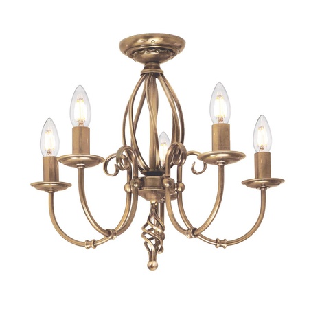 Żyrandol Elstead Lighting Artisan mosiądz ART5-AGD-BRASS