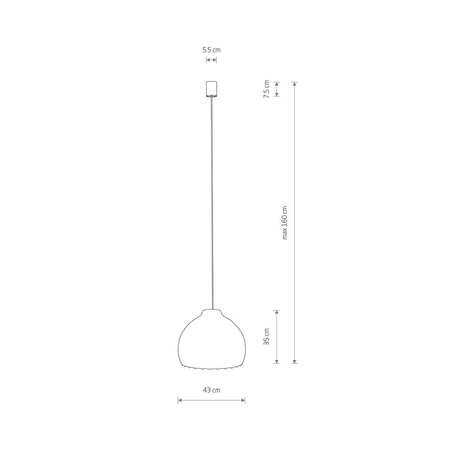 Lampa wisząca Nowodvorski BOHO M 11151 Naturalne drewno Biały