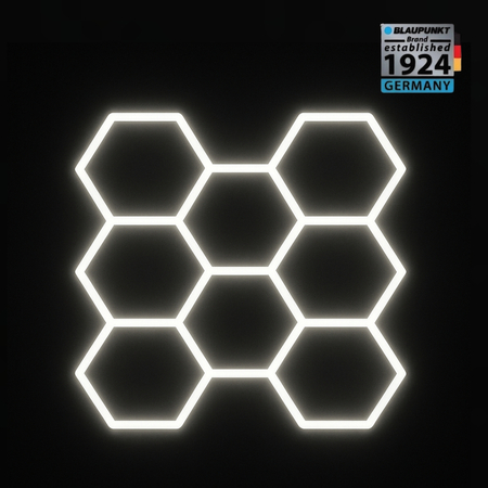Lampa LED Hexagon Blaupunkt 336W geometryczny panel sufitowy led 4000K CRI90 w kształcie plastra miodu