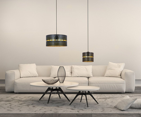 Lampa wisząca ZIMBO Kaja K-5221 czarny/złoty