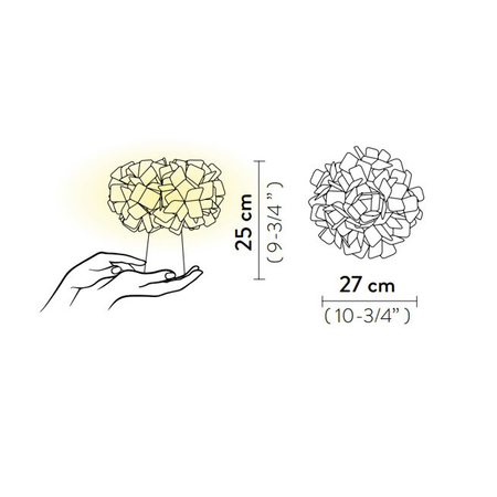Lampa stołowa Slamp CLIZIA - MAMA NON MAMA GOLD - LIGHT BASE CLIT000GNM000BDWHBEU złoty