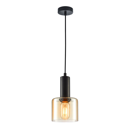 Lampa wisząca Italux PND-65342-1-BK+AMB Santia