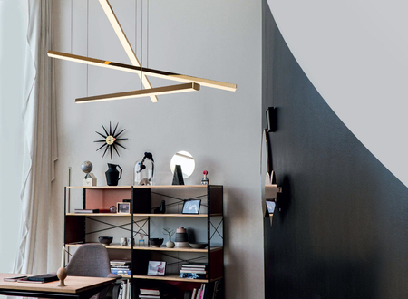 Lampa wisząca Maxlight TRIO LED 3000K DIM P0426D złoty