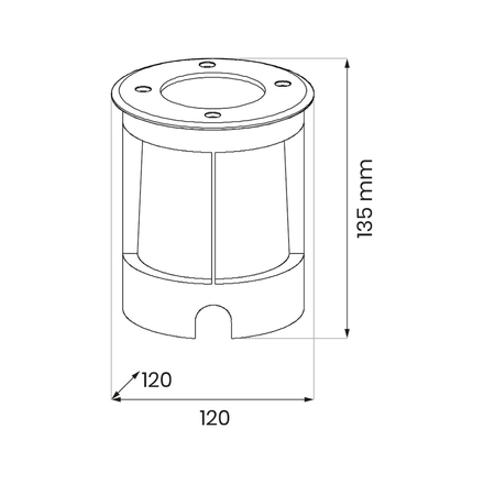 Eko-Light Oprawa najazdowa VIALE okrągła 1xGU10 EKO325 INOX