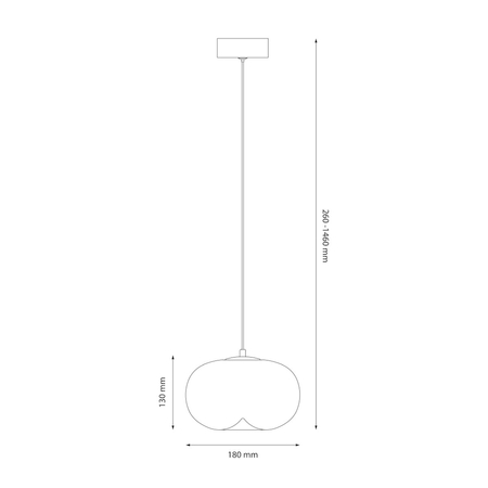 Milagro Lampa wisząca VASO 1 AMBER 4W ML1399 ZŁOTY