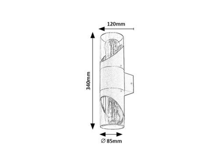 Kinkiet zewnętrzny Rabalux Novigrad 7237 czarny