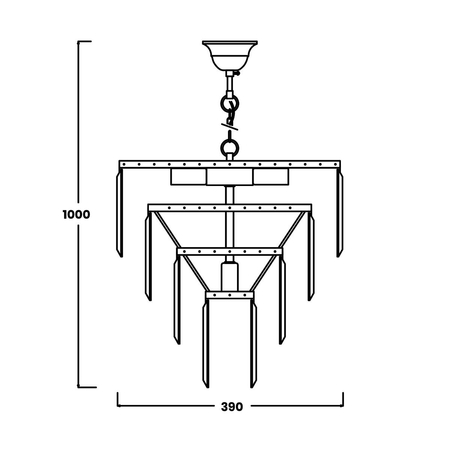 Lampa wisząca Zuma Line 17106/4+1-GLD Amedeo