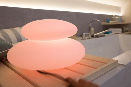 Kamień LED Lampa zewnętrzna ogrodowa 2700K RGB 22x39 32373L biały