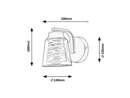 Kinkiet Rabalux Zenaida 3542 czarny matowy