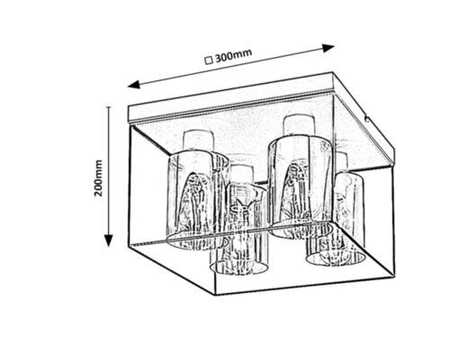 Lampa sufitowa Rabalux Chadwick 71034 czarny