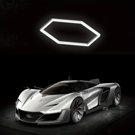 Lampa LED Hexagon Blaupunkt 43W geometryczny panel sufitowy led 4000K CRI90 w kształcie plastra miodu