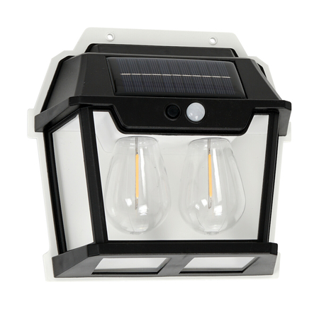 Eko-Light Kinkiet Solarny Filo Podwójny 3000K EKO0731 CZARNY