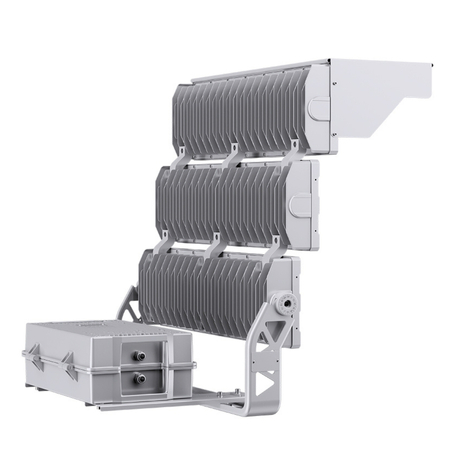 Wysokomasztowa lampa LED Greenie Mastray 20° 1500W 170lm/W do precyzyjnego oświetlenia dużych powierzchni 5000K