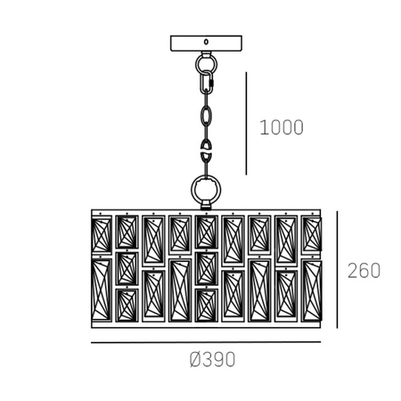 Cosmo Light Lampa wisząca KYIV II P04858CH