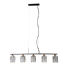 Lampa wisząca Italux Simona PND-40814-5-BK-HBR Czarny mat, chrom