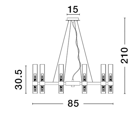Lampa wisząca Luces Exclusivas ACUNA - czarny mat LE43346